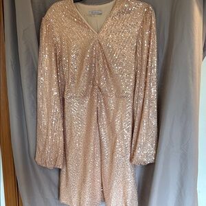Sequin V-Neck Dress